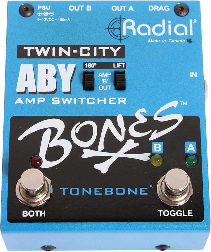 Amazon.com: Radial Bones Twin City Active ABY Amp Switcher Pedal