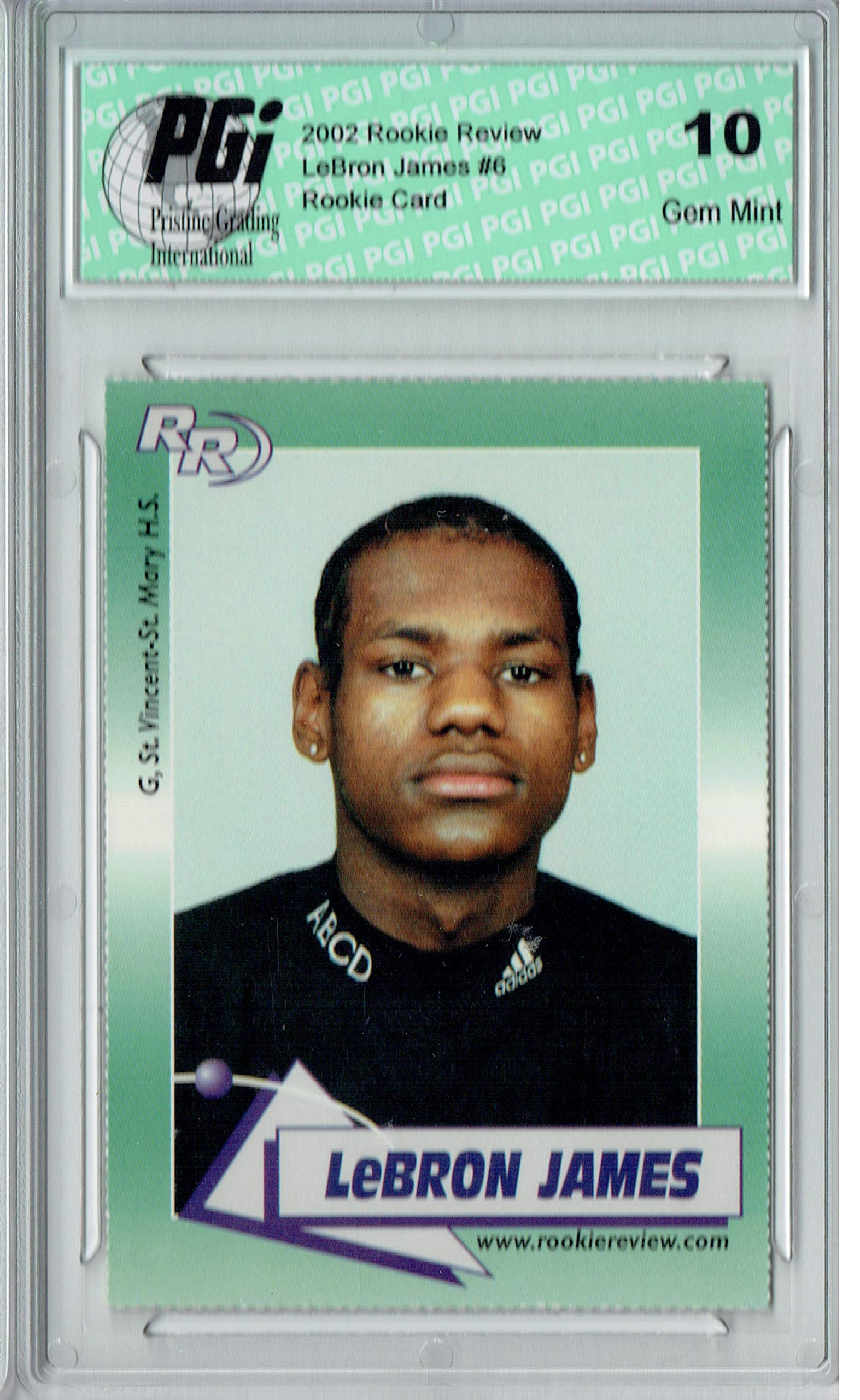 Amazon.com: LeBron James 2002 Rookie Review High School Card #6