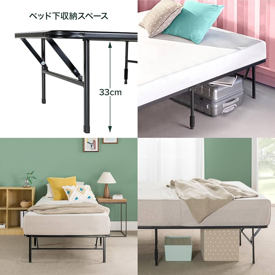 Amazon.co.jp: ZINUS ジヌス ベッドフレーム シングル スチール 木製