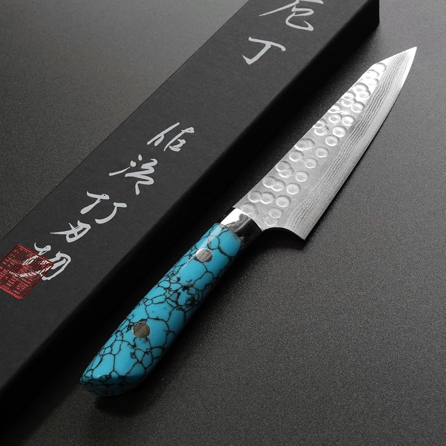 Amazon | 佐治武士 ペティナイフ 130mm SRS13 粉末ハイス鋼 ダマスカス