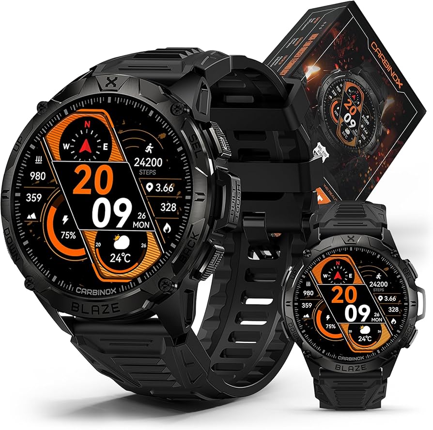 Amazon.com: CARBINOX Blaze Smart Watch with GPS – Rugged Fitness