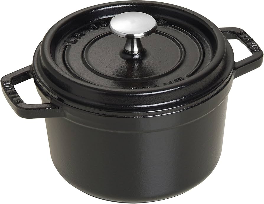 Amazon.com: STAUB Cast Iron Dutch Oven 1.25-qt Round Cocotte, Made