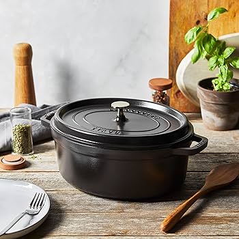 Amazon.com: Staub 12.75 Quart Oval Cocotte, Black Matte: Home