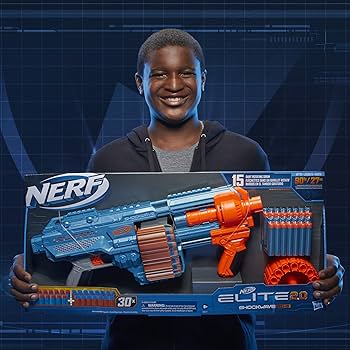 Amazon.com: Nerf Elite 2.0 Shockwave RD-15 Dart Blaster, 30 Nerf