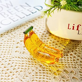 Amazon.co.jp: KRISININE ハンドメイド ガラス バナナ フルーツ