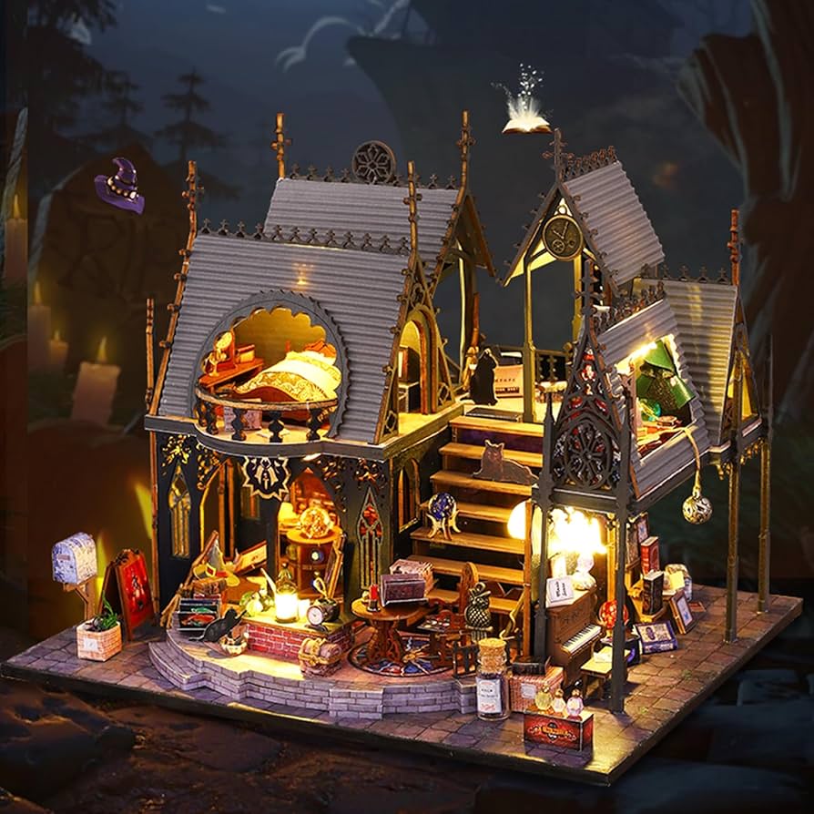 Amazon | Powanfity ドールハウス ミニチュア 手作りキット 【魔法の家