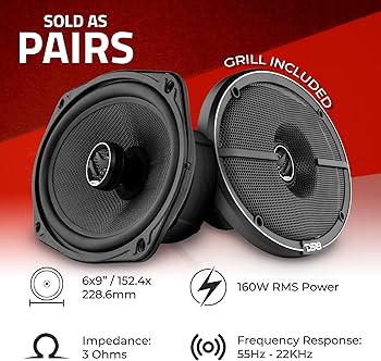 Amazon.com: DS18 ZXI-694 6x9 Car Audio Coaxial Speaker with Built