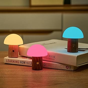 Amazon.co.jp : Gingko 7色変化RGBアリスマッシュルームランプ、ムード