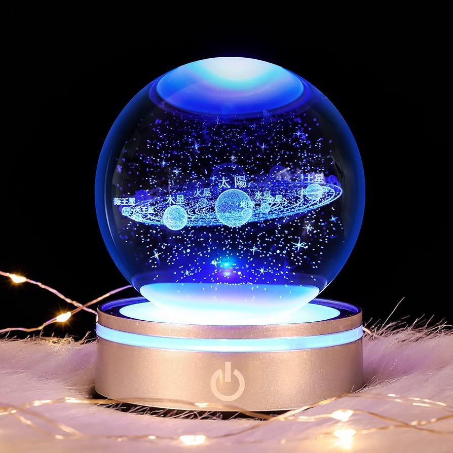 Amazon.co.jp: 3D 太陽系クリスタルボールモデルギフト 人気宇宙天文学