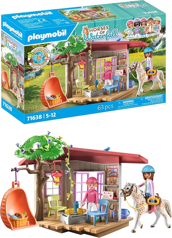 Amazon.com: Playmobil 71638 Relaxation Area with Riders - Horses