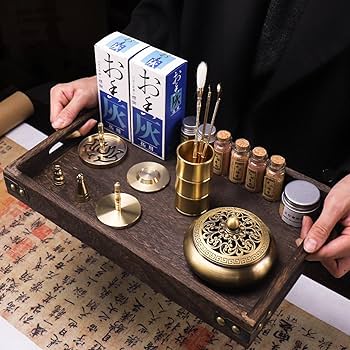 Amazon｜香篆香型セット 香道具 真鍮製 純銅線香炉キット ツール お香