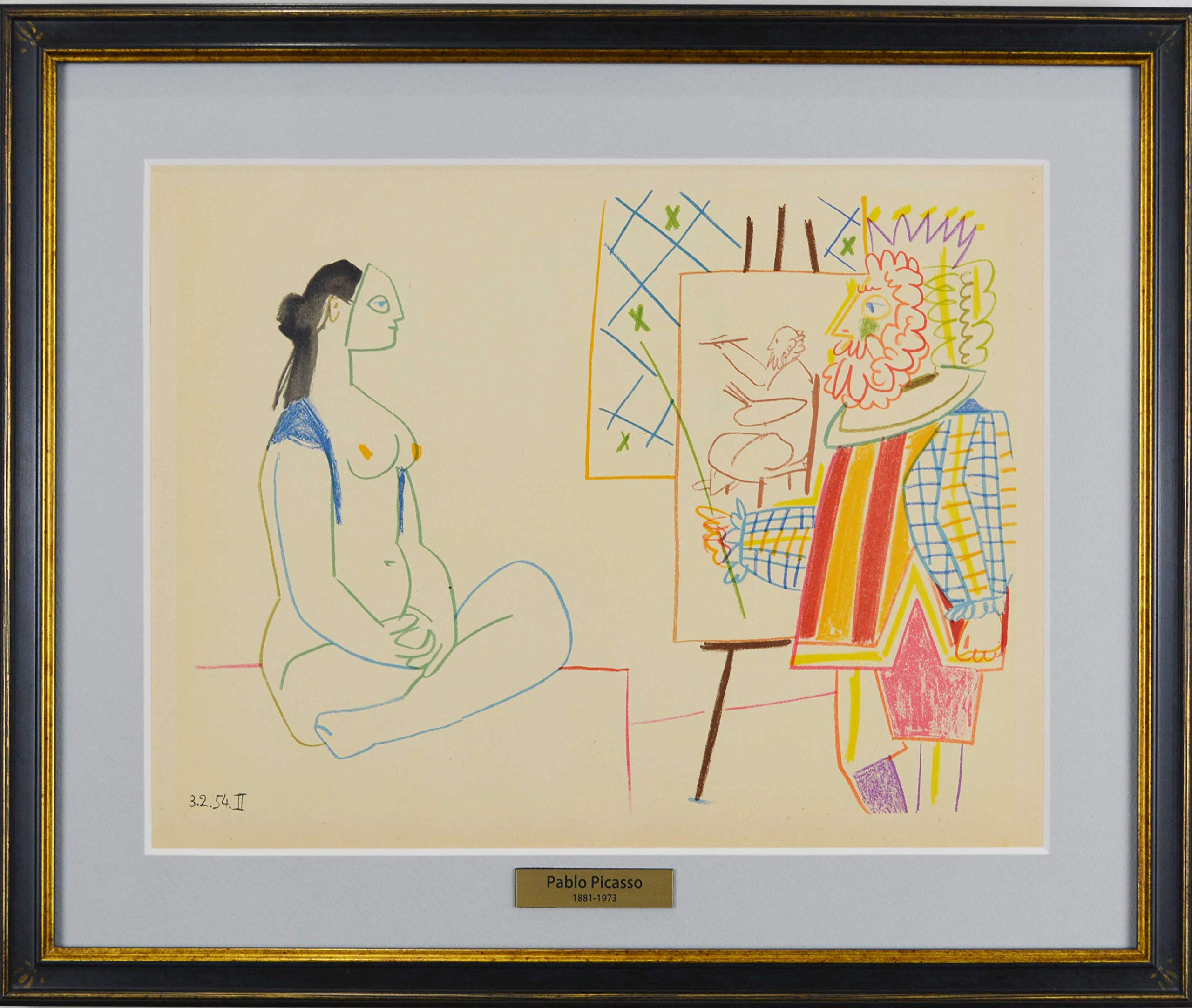 Amazon.co.jp: パブロ ピカソ 「《 人間喜劇 より》 Ⅻ 」 絵画 本