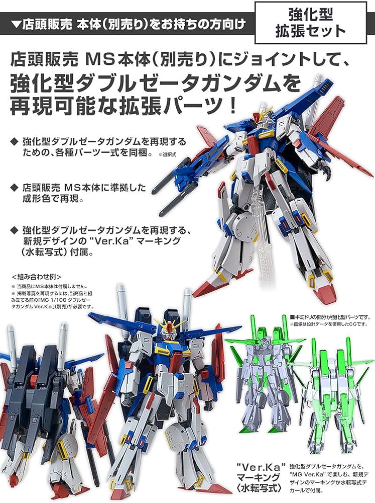 Amazon | MG 1/100 ダブルゼータガンダム Ver.Ka用 強化型拡張パーツ