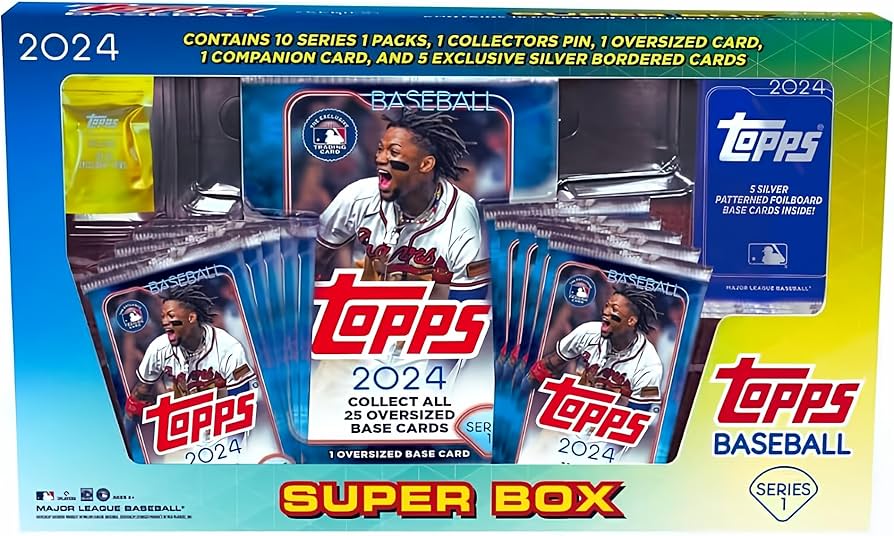 Amazon.com: 2024 Topps Series 1 Baseball Super Box : Video Games