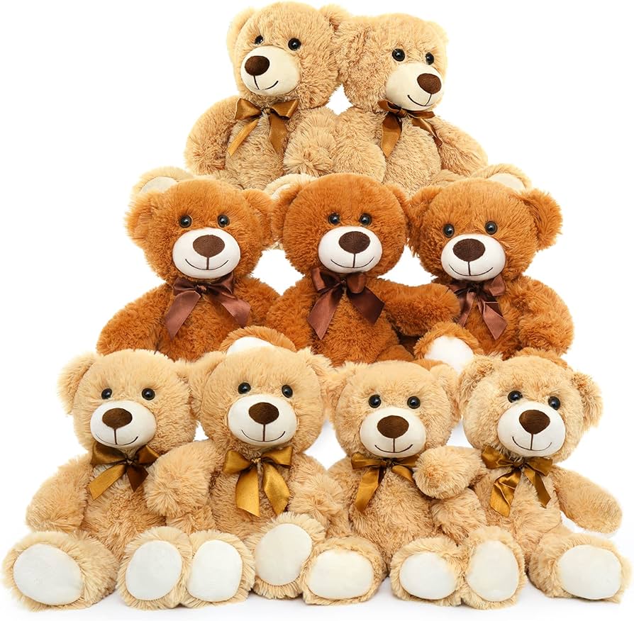 Amazon.com: MorisMos 9 Packs Bulk Teddy Bears Stuffed Animal