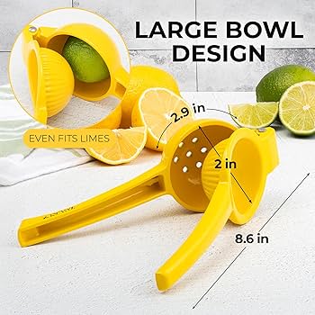 Amazon.com: Zulay Kitchen Metal Lemon Squeezer - Handheld Lemon