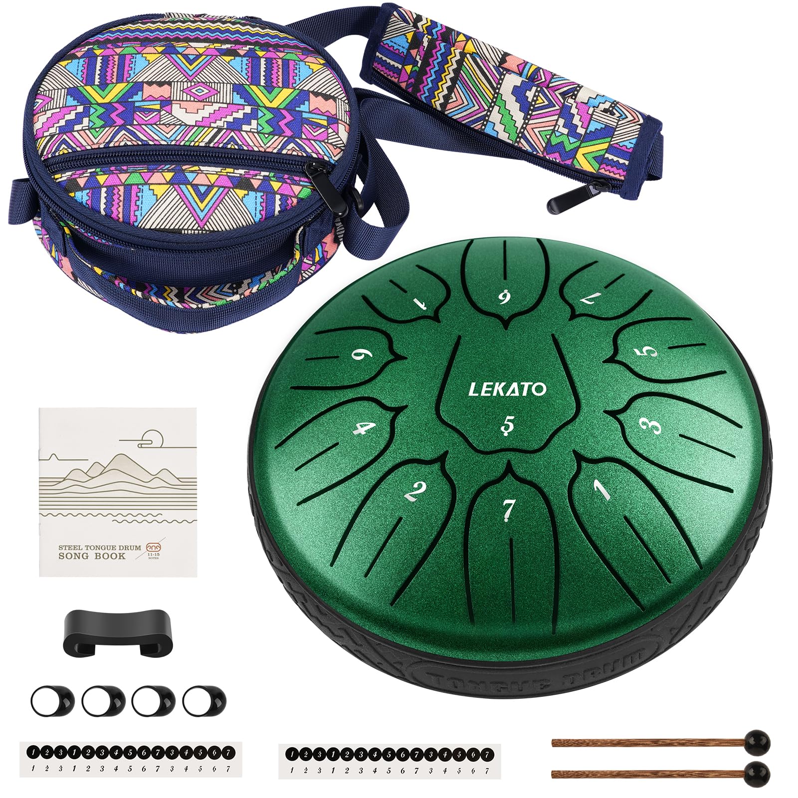Amazon | タングドラム スリットドラム 11音 6インチ 収納バッグ付き