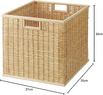 Amazon.co.jp: 無印良品 ブリ材角型バスケット 特大 幅35×奥行37×高さ
