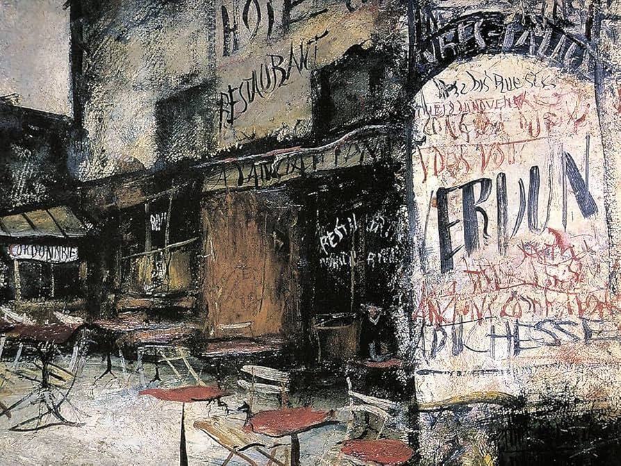 Amazon.co.jp: 佐伯祐三 広告“ヴェルダン” A4 ポスター 輸送用 額付き