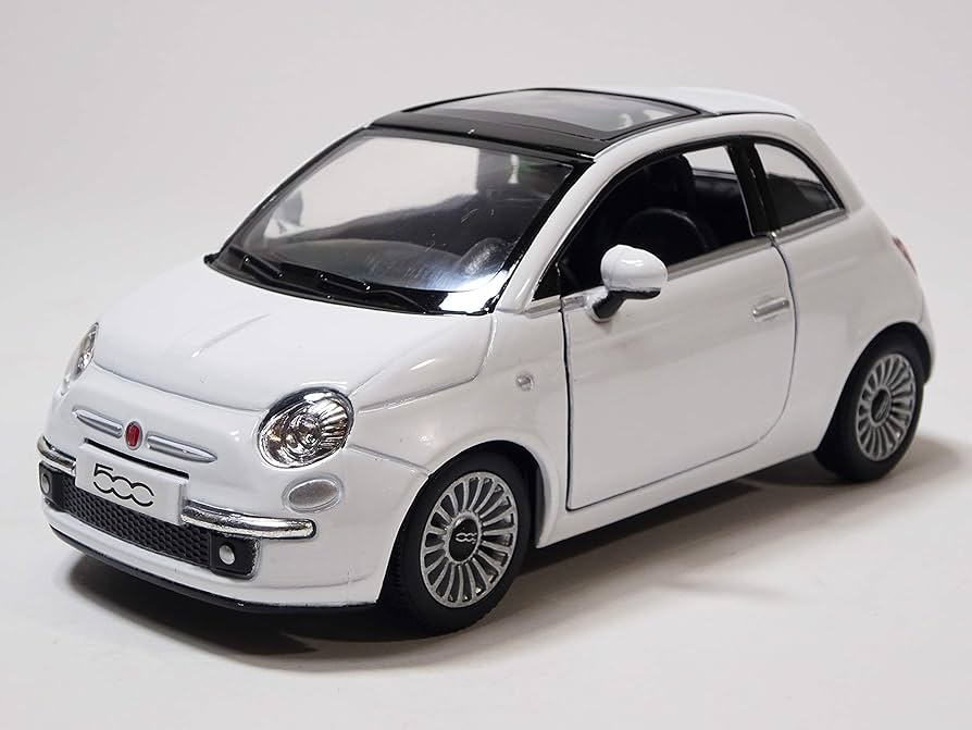 Amazon | キンスマート フィアット 500 ホワイト 1/28 ミニカー KT5345