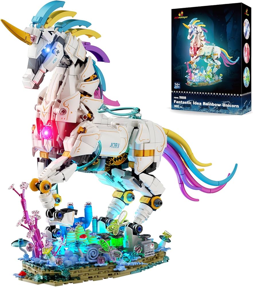 Amazon.com: JMBricklayer Magical Unicorn Building Set for Adults