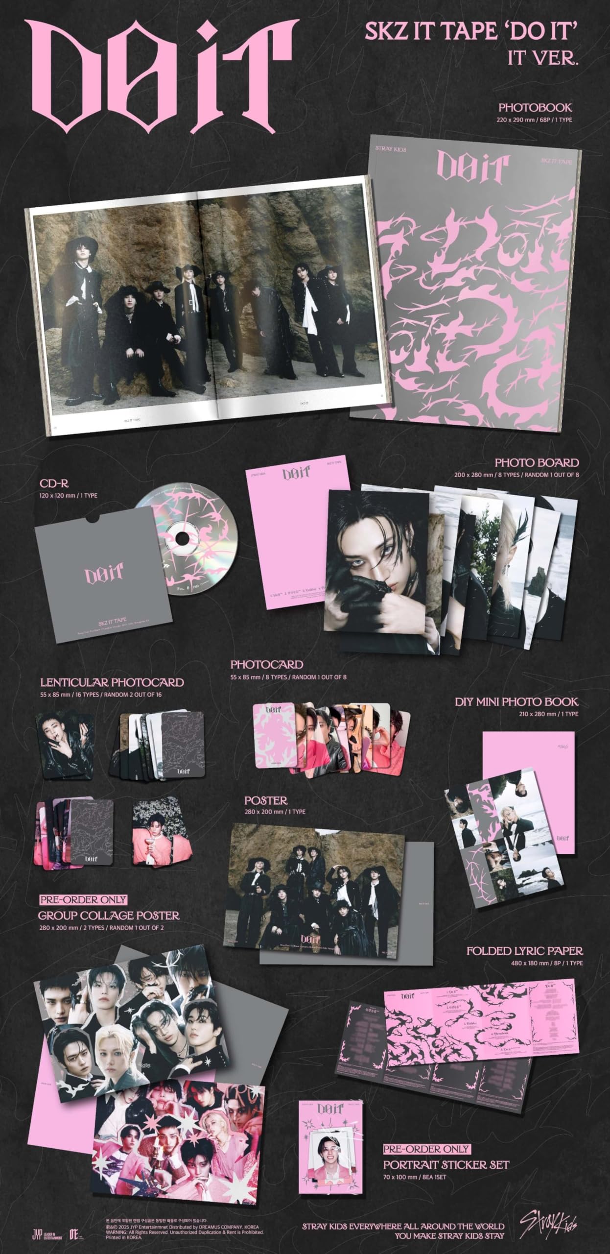 Stray Kids SKZ IT TAPE 'DO IT' Album [Standard + Limited ver. Full