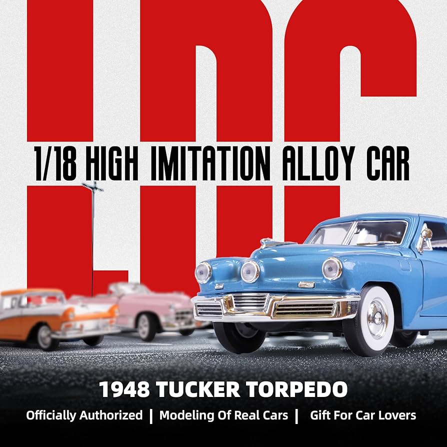 Amazon.com: LUCKY DIE CAST 1948 Tucker Torpedo 1/18 Scale Die-Cast