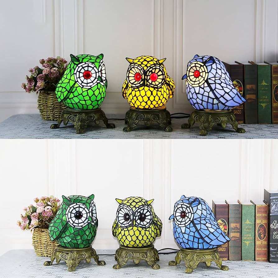 Amazon.co.jp : 漫画テーブルランプスタイルデスクライトフクロウ