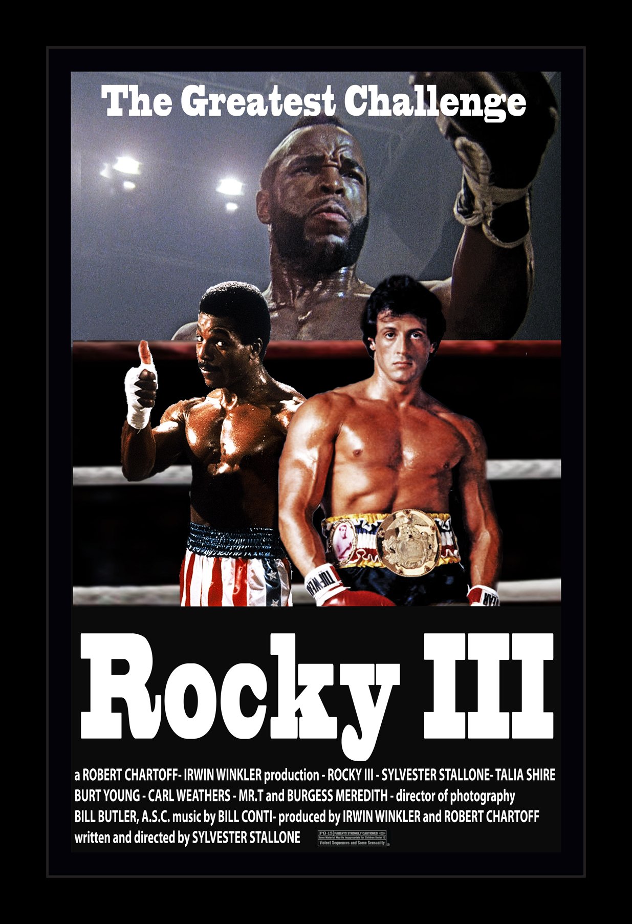 Amazon.com: Wallspace Rocky 3-11x17 Framed Movie Poster: Posters