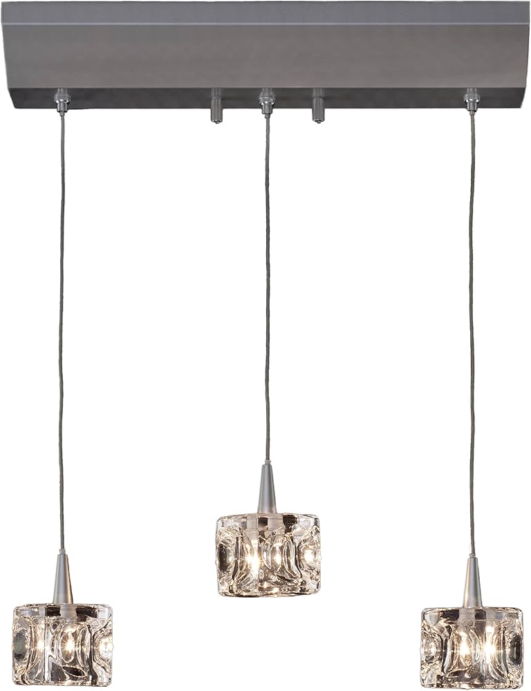 Amazon | キューブ ハロゲン ペンダントライト3灯 クリア(CC-4825