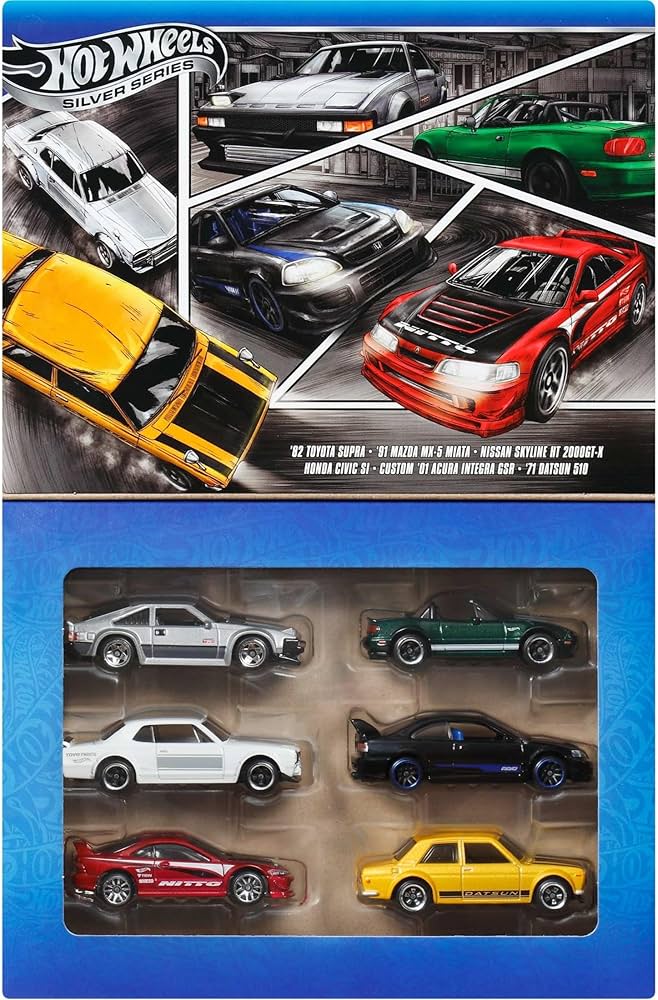 Amazon.com: Hot Wheels 1:64 Scale Die-Cast Toy Cars, Set of 6