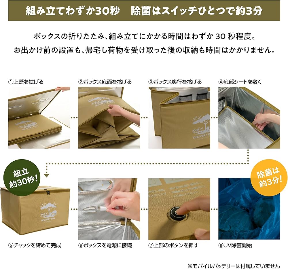 Amazon | カバポスト(Cabapost) UV殺菌 宅配ボックス 紫外線 太陽で