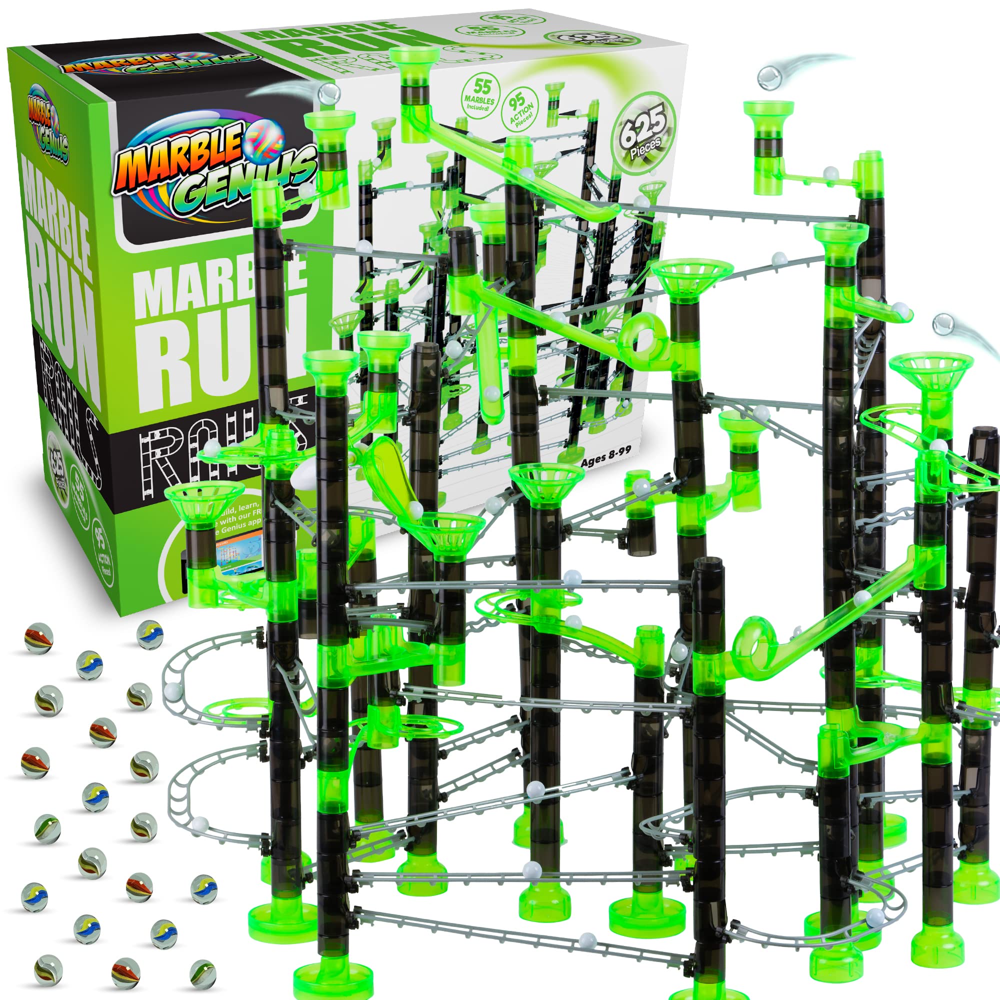 Amazon.com: Marble Genius Marble Rails Extreme Set, 625 Piece