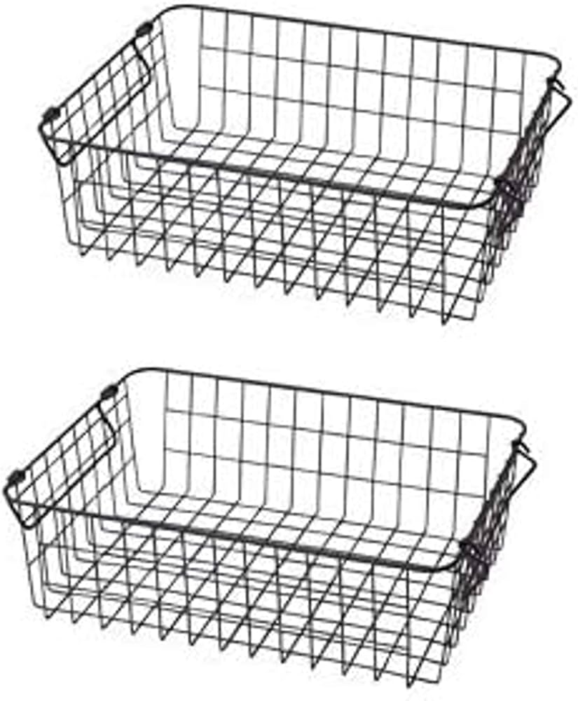 Amazon.co.jp: 山善(YAMAZEN) ワイヤーバスケット 浅型タイプ(幅37 高