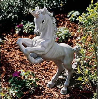 Amazon.com : The Enchanted Unicorn Sculpture : Outdoor Statues