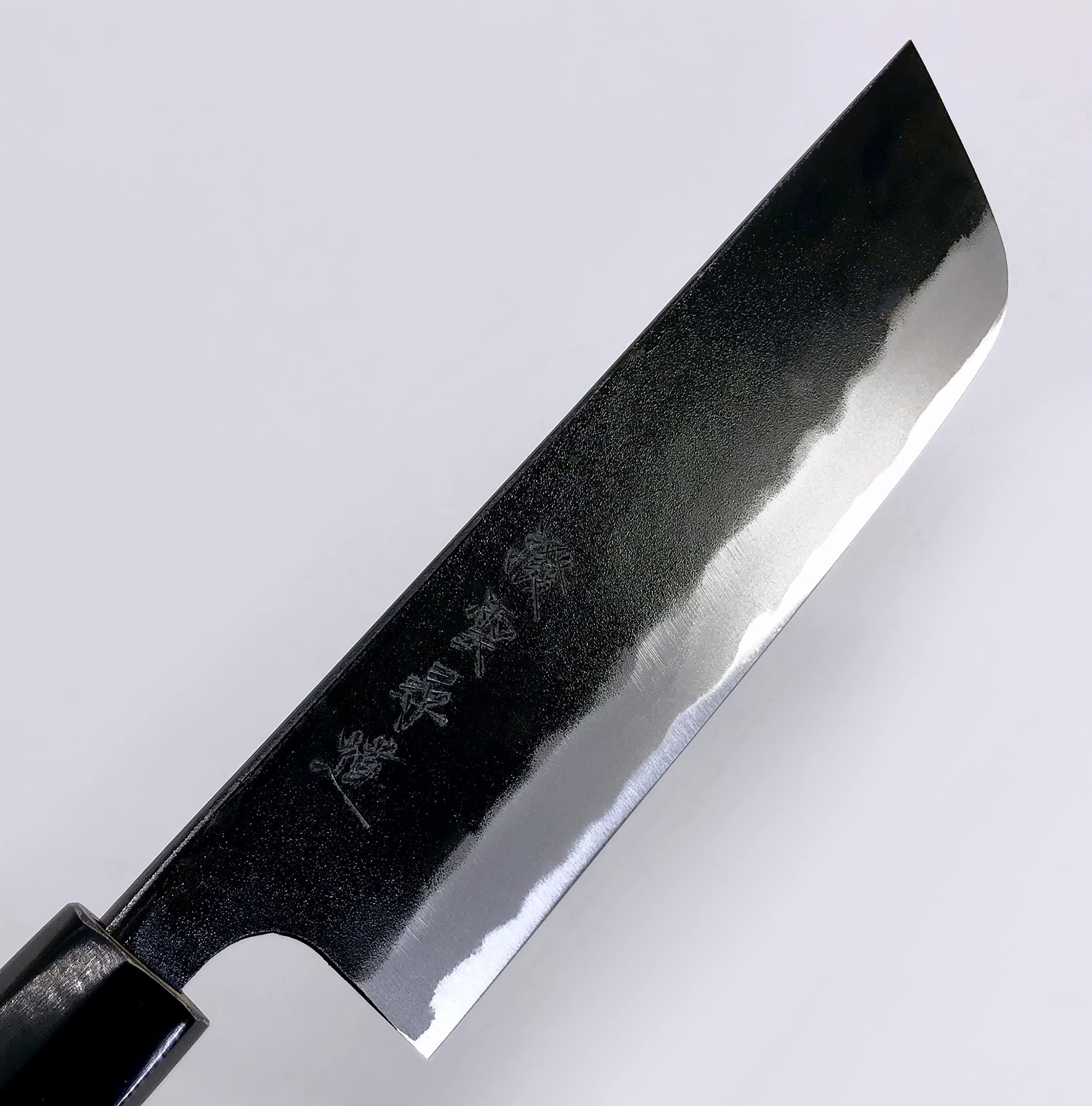 Amazon | 越前数馬作 本職用菜切庖丁 撥雲尋道 黒打梨地 青二鋼 165mm