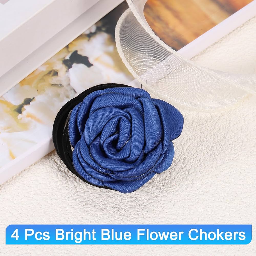 Amazon.co.jp: uxcell 女性用フラワーチョーカーネックレス 大きなバラ