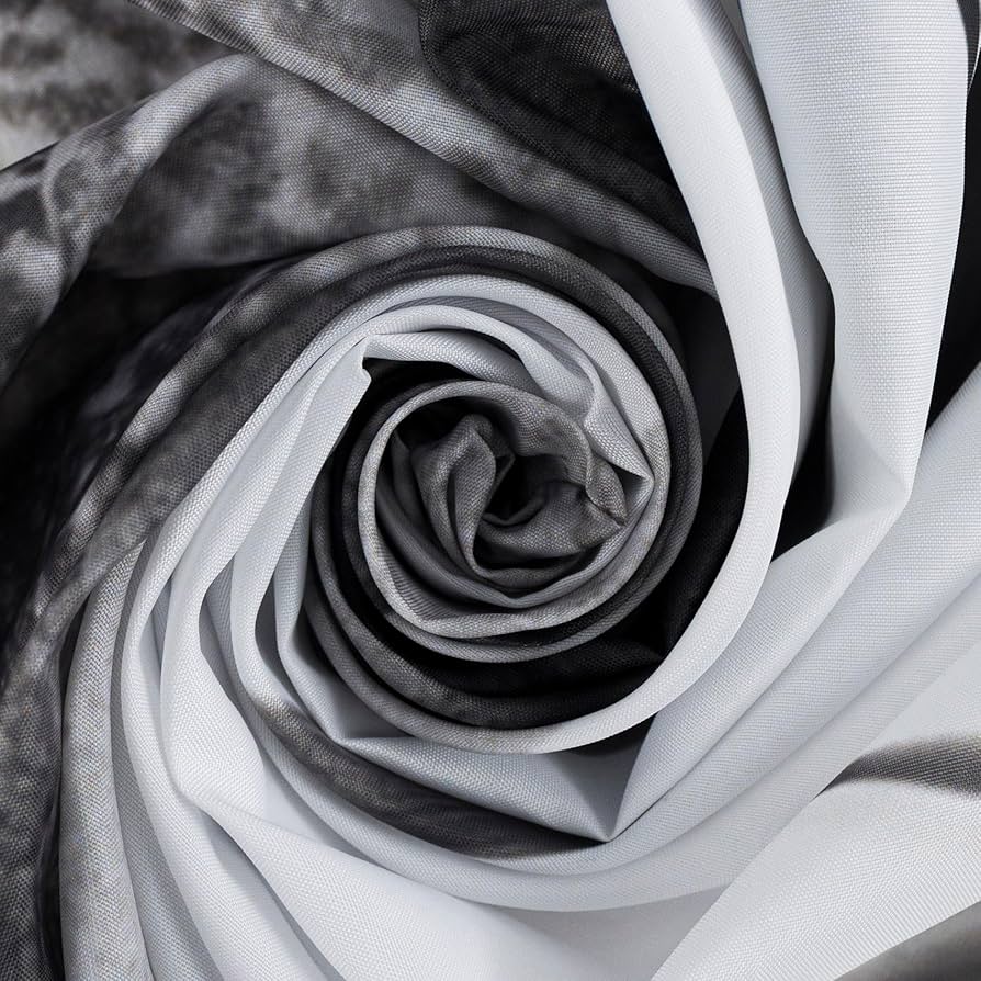 Amazon.com: LB Grey Zen Stone Shower Curtain Orchid Flower by