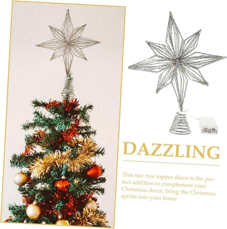 Amazon｜BUGUUYO ライト付きクリスマスツリートッパー 星型 ツリー