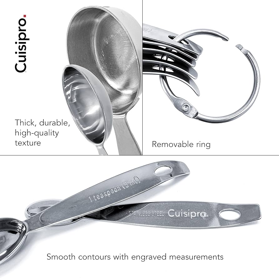 Amazon.com: CUISIPRO Measuring Cup & Spoon Set SS: Home & Kitchen