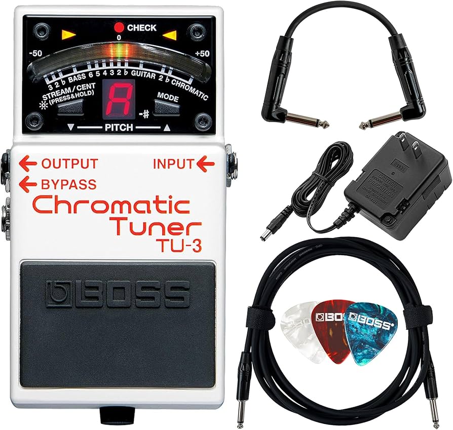 Amazon.com: Boss TU-3 Chromatic Tuner Pedal Bundle with Gearlux
