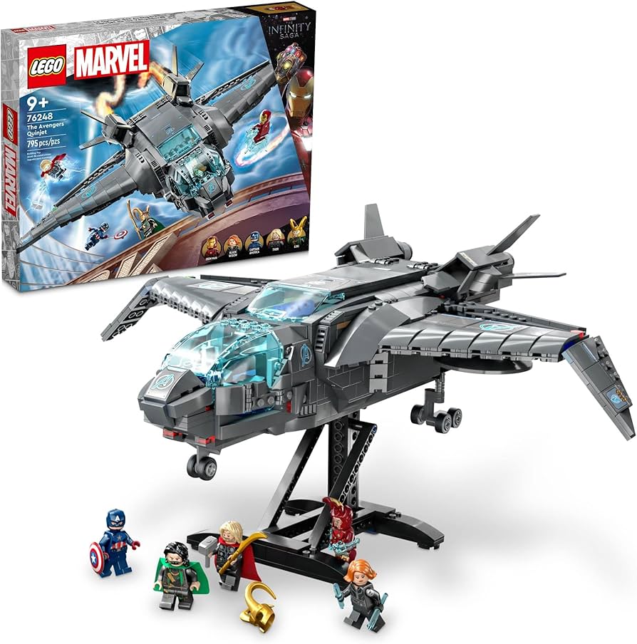 Amazon.com: LEGO Marvel The Avengers Quinjet 76248, Spaceship