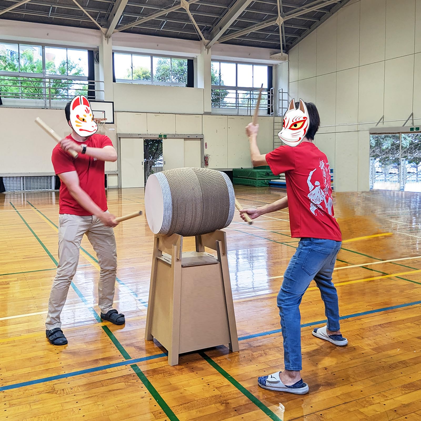 Amazon | 出品終了【和 太鼓】ダンボール製 太鼓セット（太鼓+バチ+