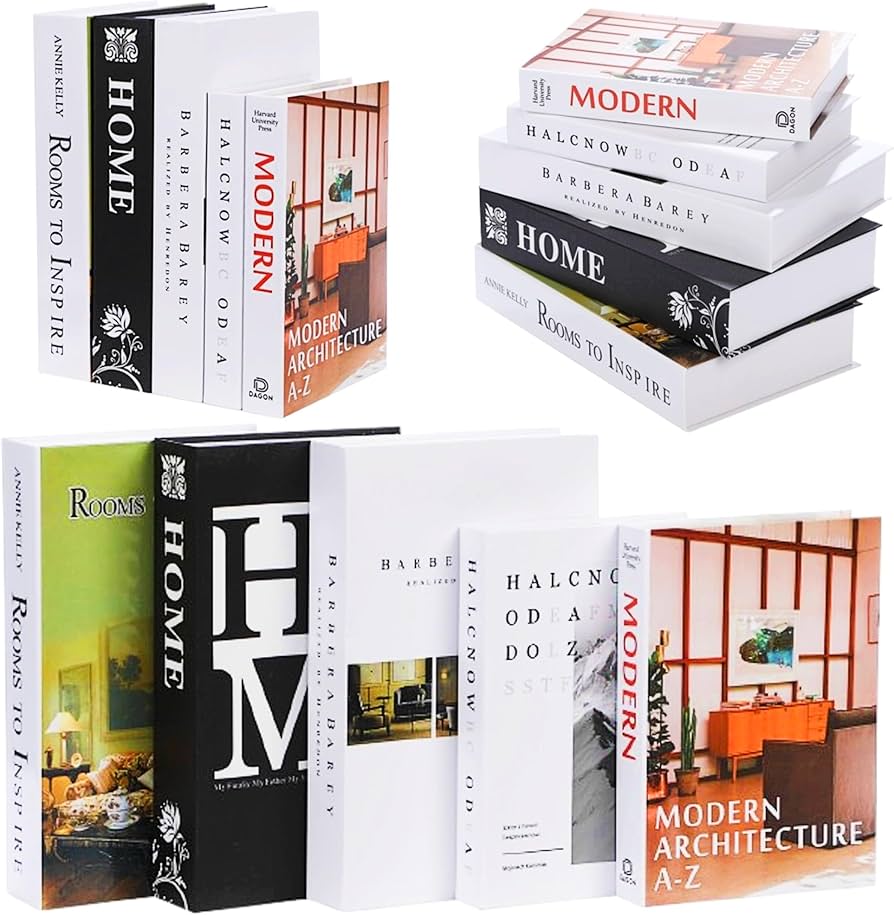 Amazon.co.jp: merrytime 北欧風インテリアブック ダミーブック 5冊