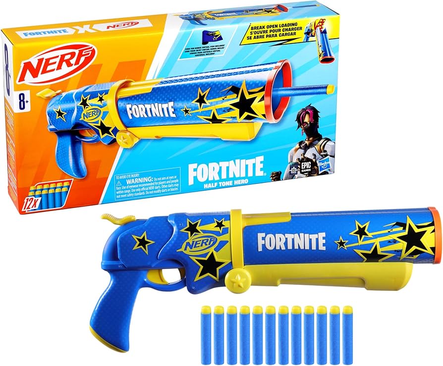 Amazon.co.jp: Nerf Fortnite ハーフトーンヒーローダーツブラスター
