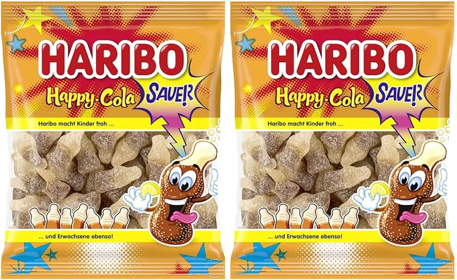 Amazon.com: Haribo Happy-Cola Sauer (Sour) Gummy Candy 2-Pack (2 x