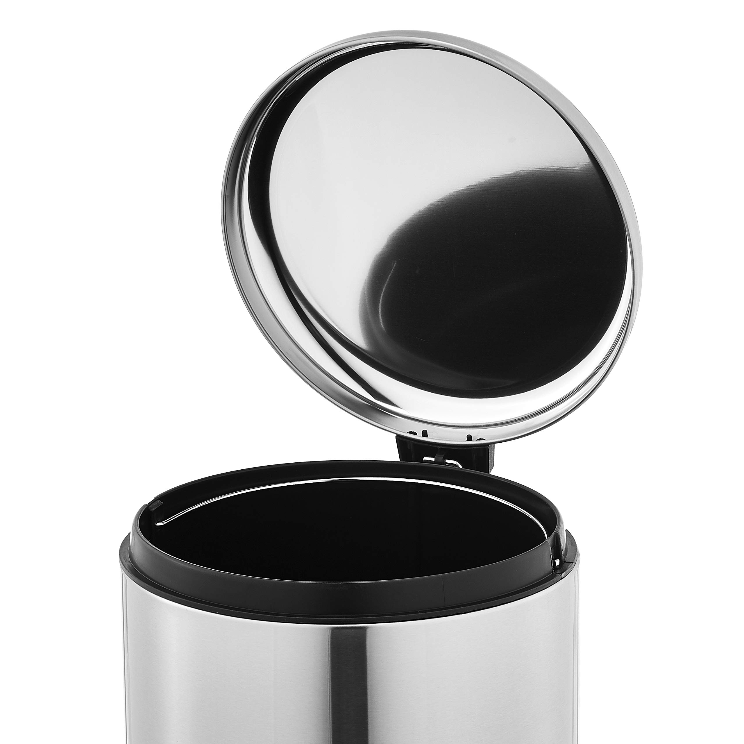 Amazon｜Amazonベーシック 円筒形 ゴミ箱 丸型ペダル ステンレス