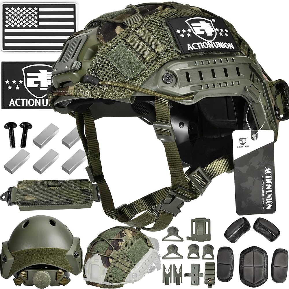 Amazon.co.jp: ACTIONUNION エアソフト ファストヘルメット プロセット