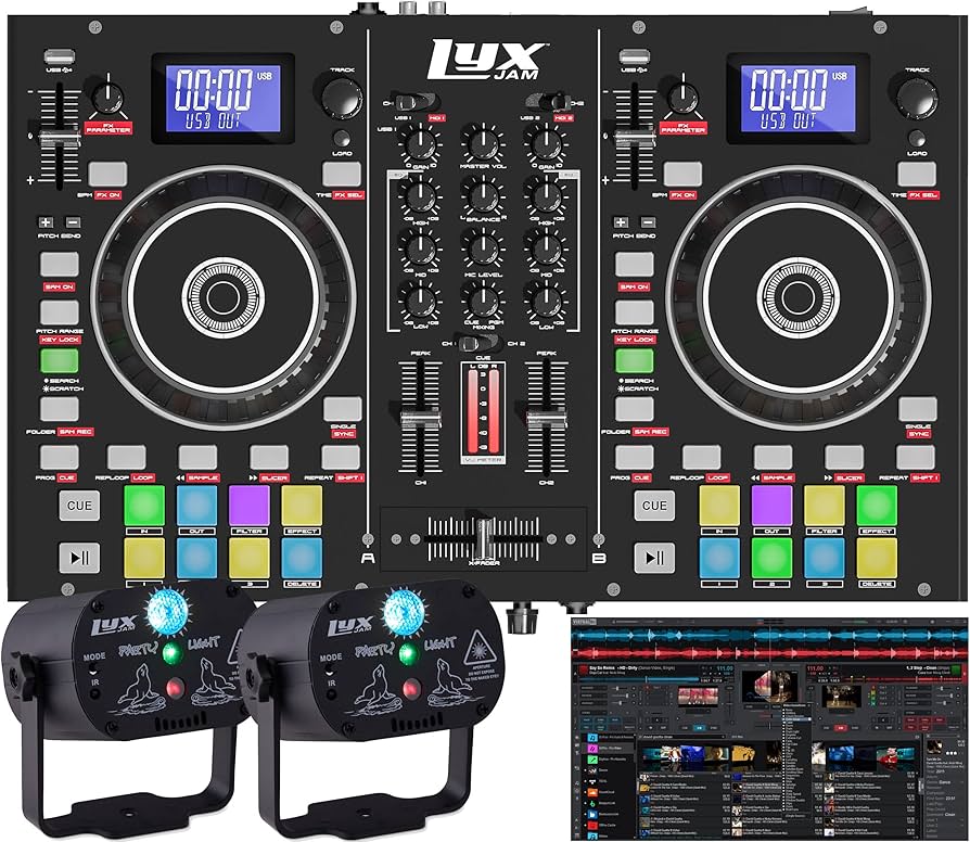 Amazon.com: LyxJam 2-Deck Portable DJ Controller, Mixing Console