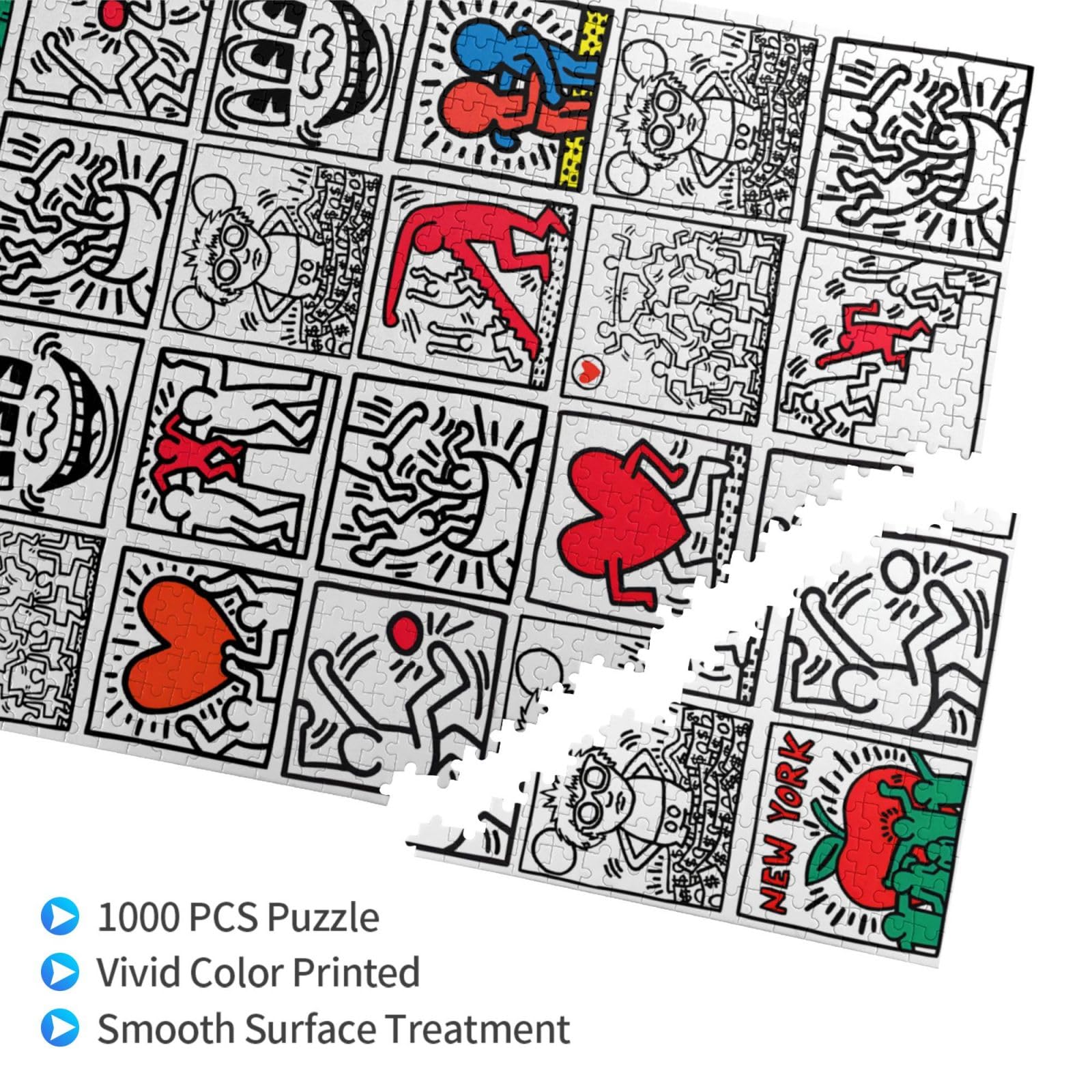 Amazon.co.jp: パズル 木製パズル 1000ピース キース ヘリング